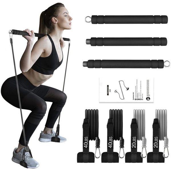 pilates bar kit with resistance bands online